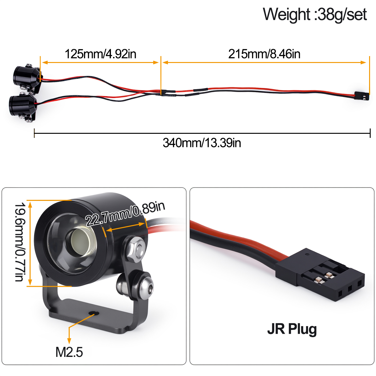 RC Car LED Light Headlight Spo - Rc Hobby Toucan 评论和价格