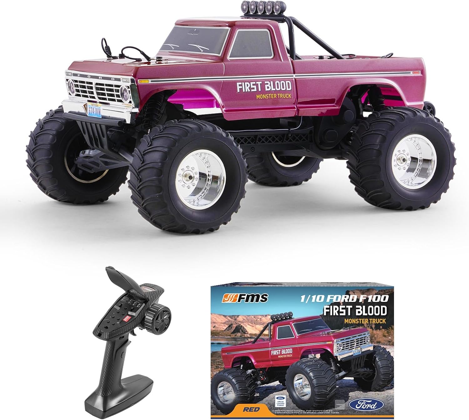 1/10 Scale Ford F-100 RC Monst - Rc Hobby Grade Monster Truck 评论和价格