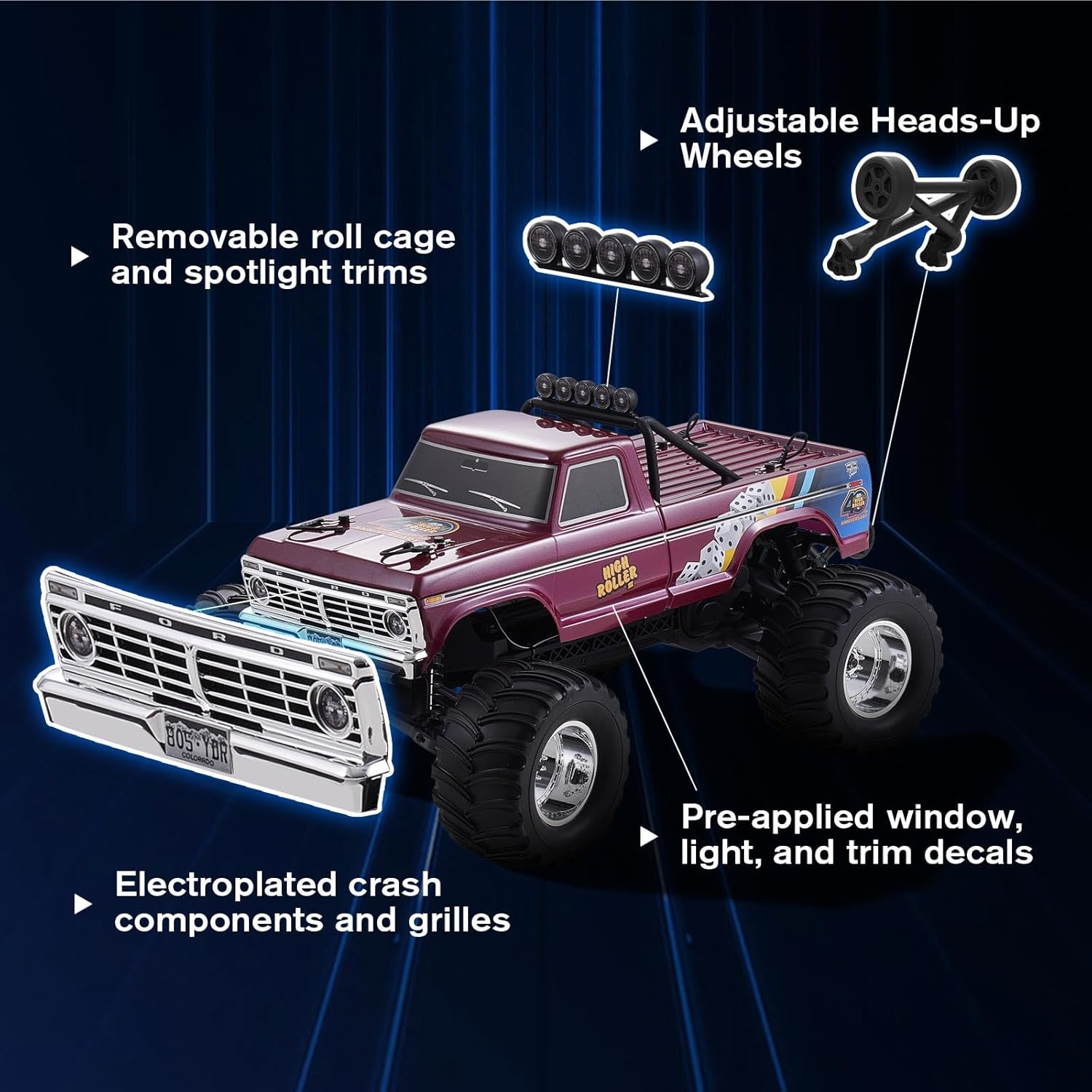 1/10 Scale Ford F-100 RC Monst - Rc Hobby Grade Monster Truck 评论和价格