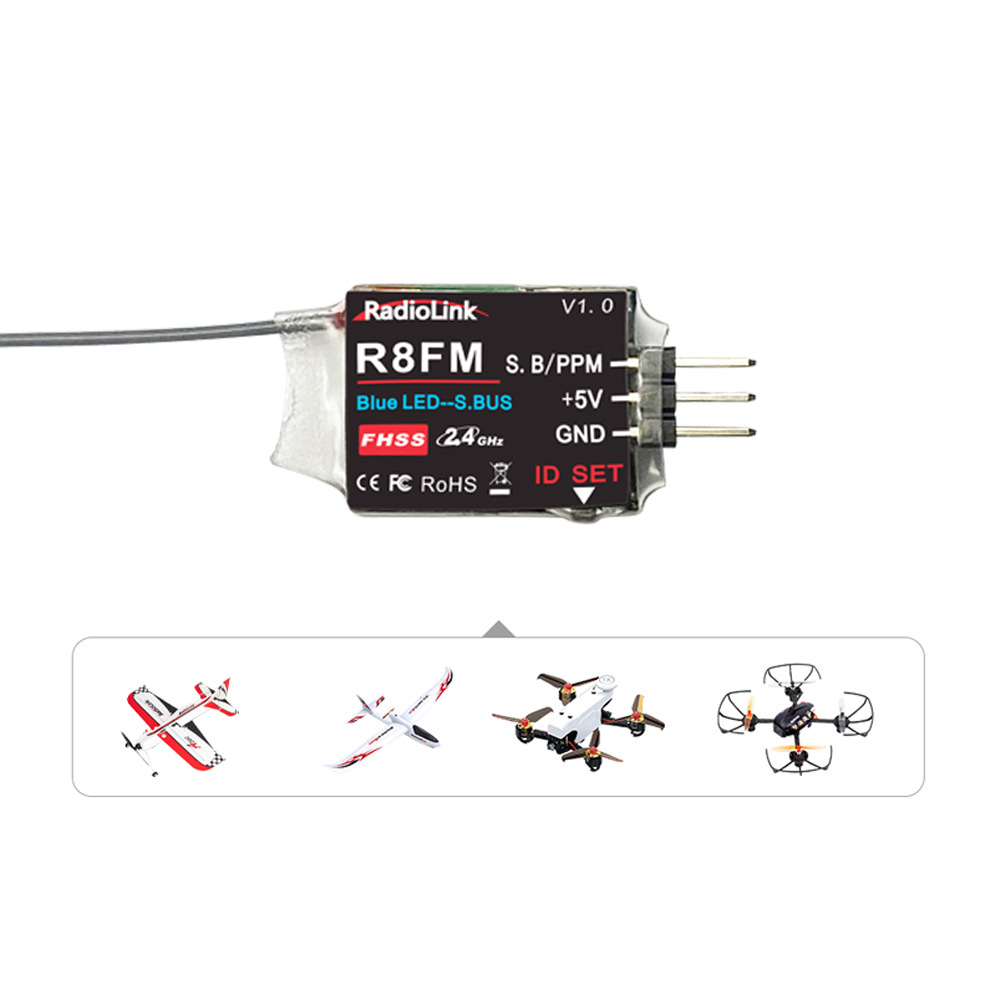 Radiolink 2.4GHz R8FM 8CH RC R - Receiver Sbus 8Ch 评论和价格
